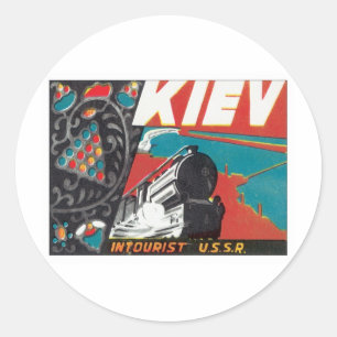 Vintage Kiev Ukraine Classic Round Sticker
