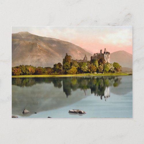 Vintage Kilchurn Castle Scotland Postcard