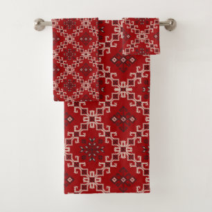 Vintage Kilim Pillow, Decorative Turkish Moroccan Bath Towel Set