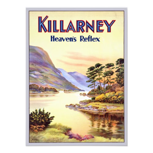 Vintage Killarney Ireland Heavens Reflex Travel P Photo Print