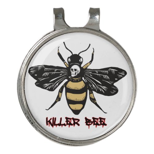 Vintage killer bee drawing _  bee  bee illustrati golf hat clip