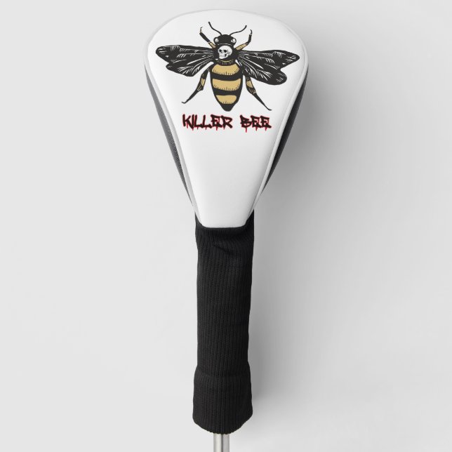 Vintage killer bee drawing  golf head cover (Front)