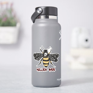 Vintage killer bee drawing sticker
