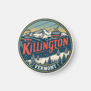 Vintage KILLINGTON Vermont Ski resort mountains Magnet