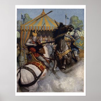 Vintage King Arthur Series 6 Art Print Poster by BabiesOnly at Zazzle