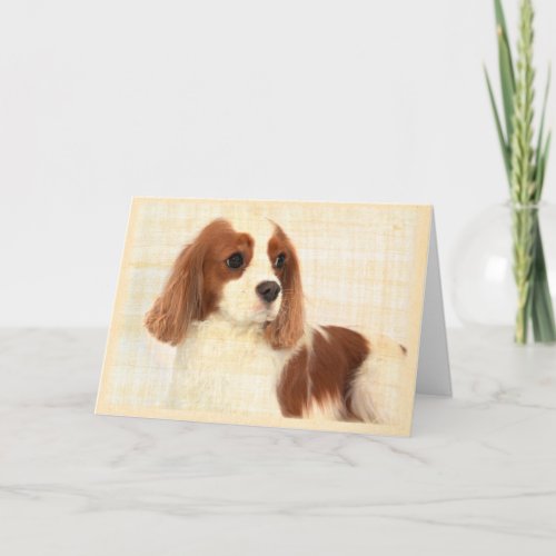 Vintage King Charles Spaniel Think Of You Card