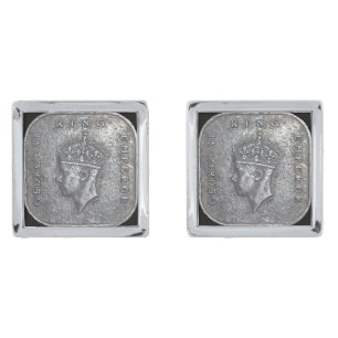 Vintage King George Silver Cufflinks