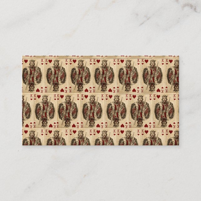 Vintage King Hearts PLaying Cards Collage (Front)