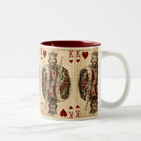 Vintage King Hearts PLaying Cards Collage