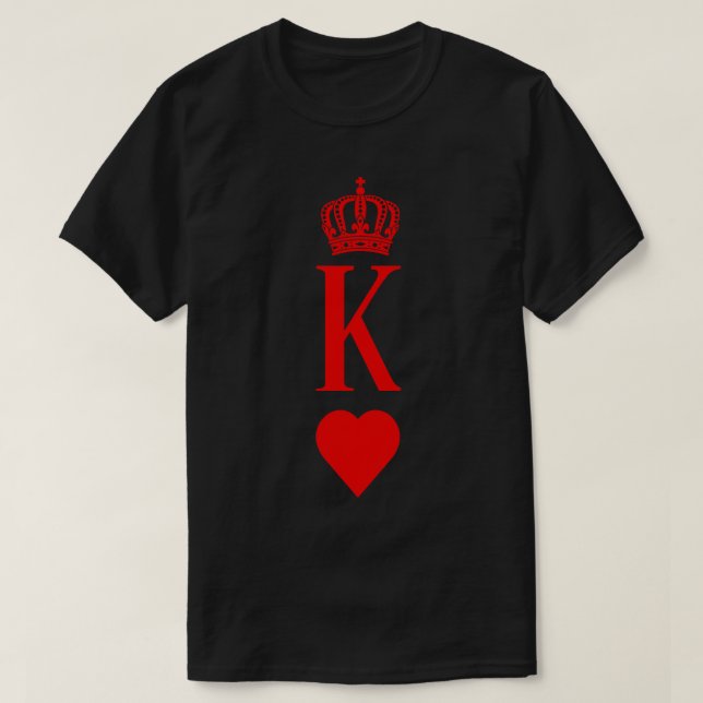 Vintage King Of Hearts T-Shirt (Design Front)