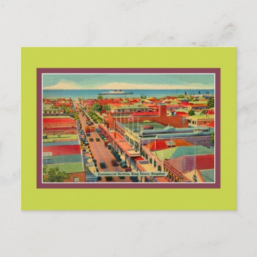 Vintage King Street Kingston Jamaica Postcard