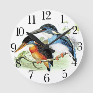 Vintage Kingfisher Bird Wildlife Animal Wall Clock