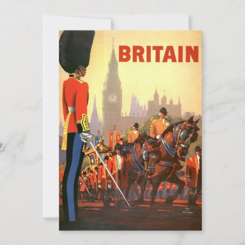 Vintage Travel, Great Britain England, Royal Guard Custom Announcements
