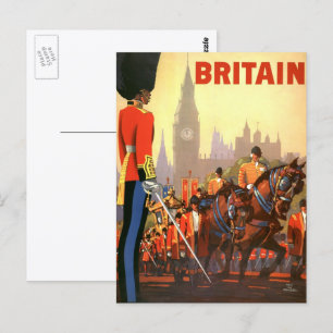 Vintage King's British Royal Guard Great Britain Postcard