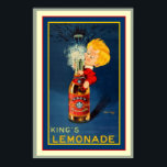 Vintage King's Lemonade Ad Poster 11.5 x 16<br><div class="desc">Cute Advertisement Poster for King's Lemonade. Check out our other vintage advertisement posters and come back soon.</div>