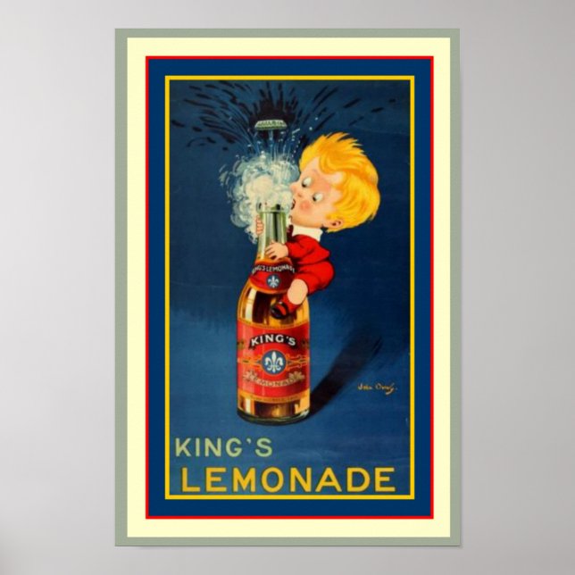 Vintage King's Lemonade Ad Poster 11.5 x 16 (Front)