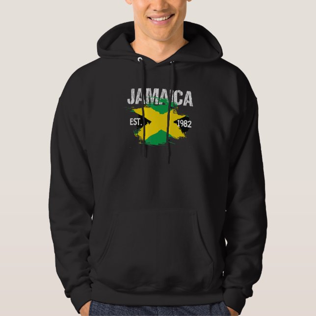 Vintage Kingston Jamaica Est  1962 Souvenir   Hoodie (Front)