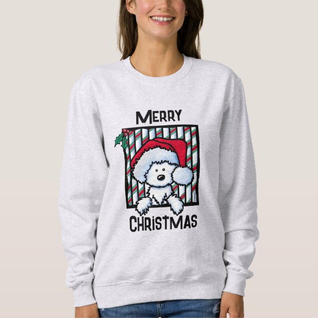 Vintage-KiniArt Westie Dog Christmas  Sweatshirt (Front)