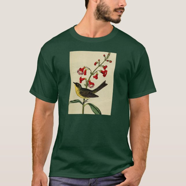Vintage Kirtlands Warbler Bird T-Shirt (Front)