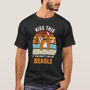 Vintage Kiss This If You Don't My Beagle Dog T-Shirt