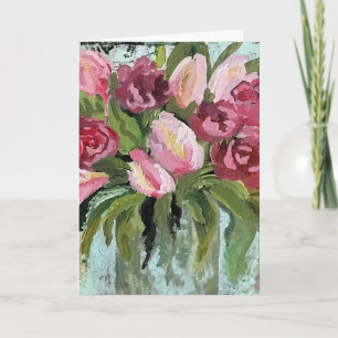 Vintage Kisses - Blank inside greeting Card