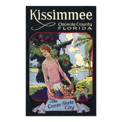 Vintage Kissimmee Osceola County Florida Travel Photo Print