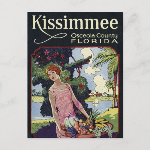 Vintage Kissimmee Osceola County Florida Travel Postcard