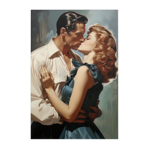 Vintage Kissing Couple Acrylic Print