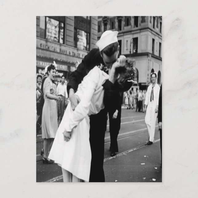 Vintage Kissing Couple.Hug Kiss Postcard (Front)