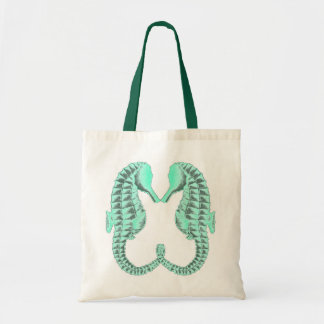 Vintage Kissing Sea Horses Tote Bag