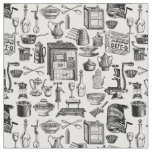 vintage kitchen antique toile white victorian  fabric