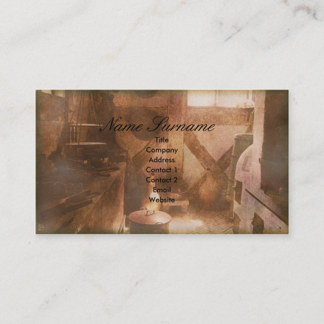 Vintage Kitchen, business card template (Front)