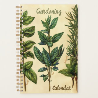 Vintage Kitchen herbs Basilica Minze Rosmarin Planner