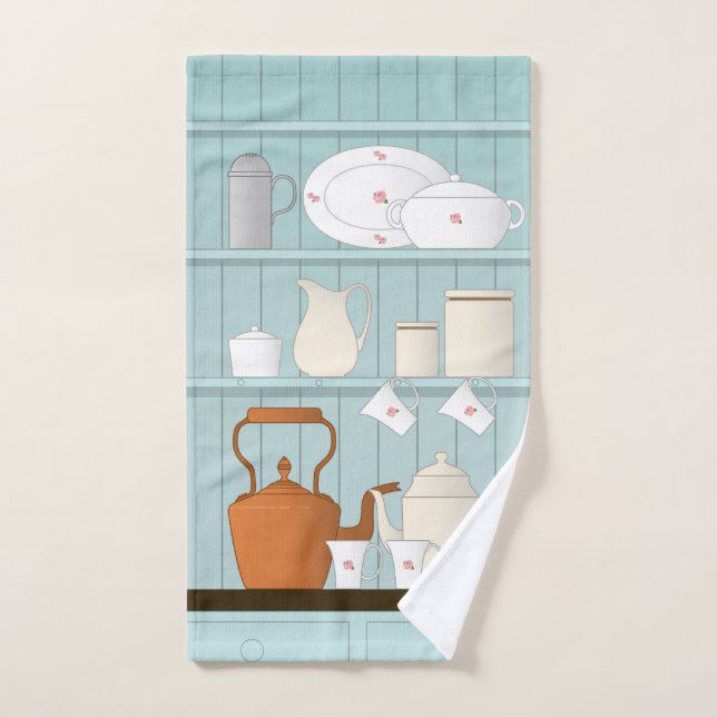 Vintage Kitchen Illustration Hand Towel (Hand Towel)