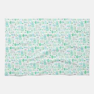 Vintage Kitchen Mint and Teal Towel