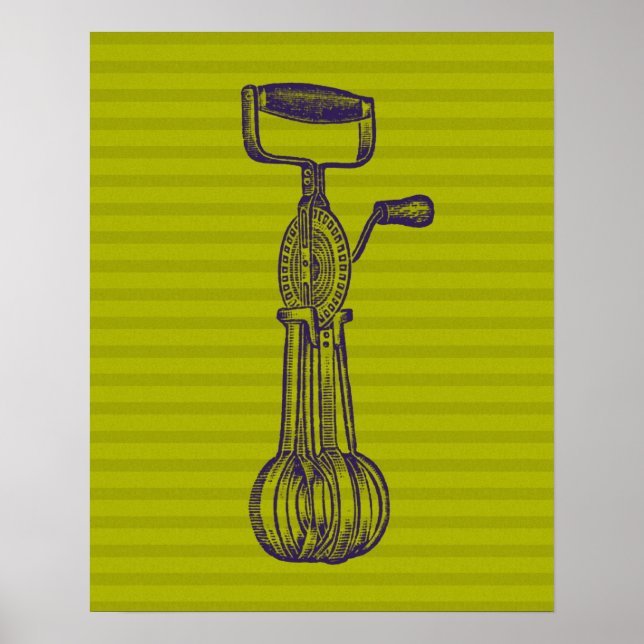 Vintage Kitchen Mixer Poster (Front)
