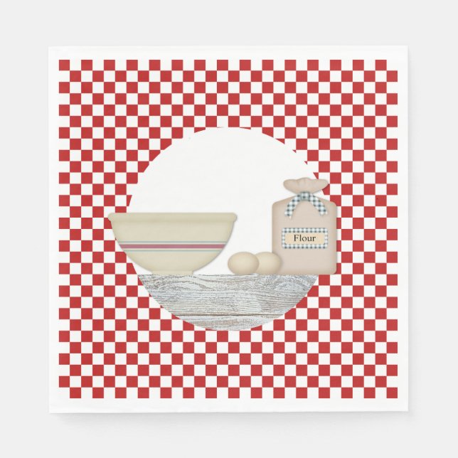 Vintage Kitchen Paper Napkins (Front)