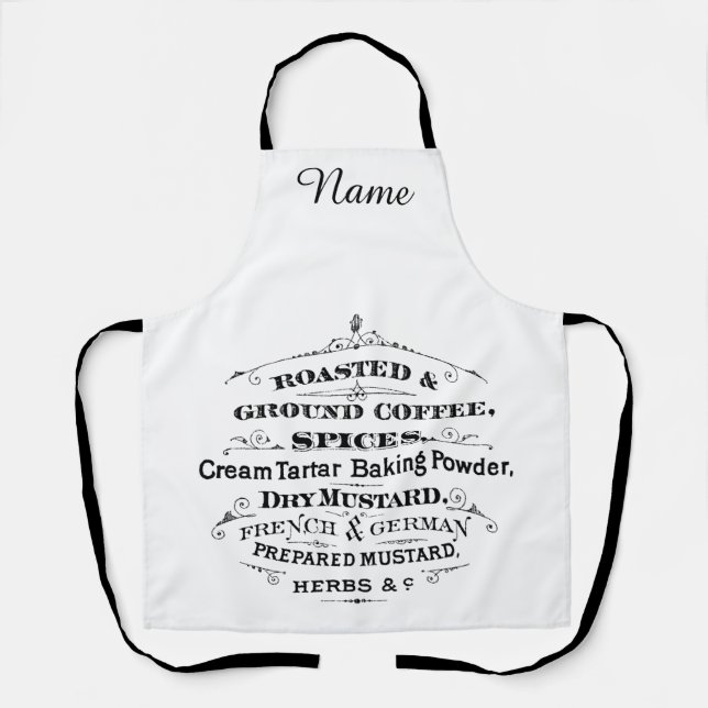 Vintage Kitchen personalized Apron (Front)