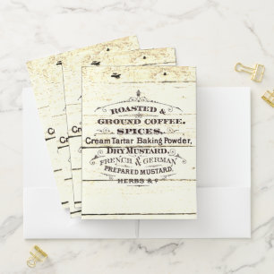 Vintage Kitchen Pocket Folder