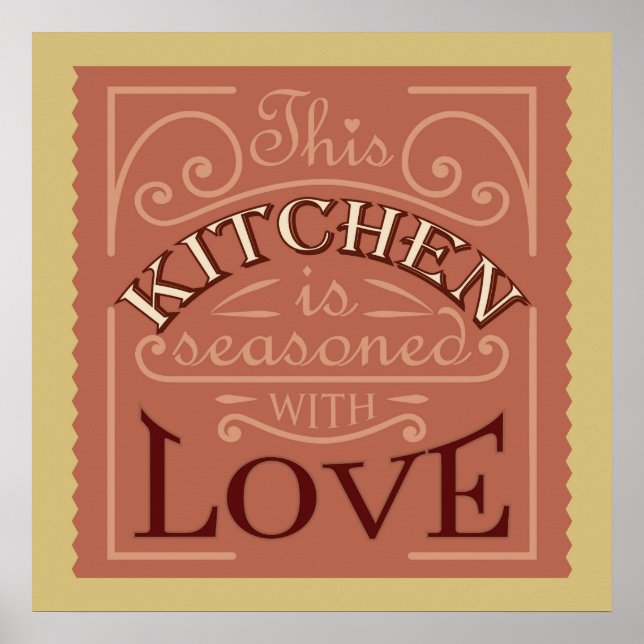 Vintage kitchen quote design. poster (Front)