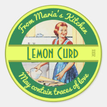 Vintage Kitchen Scene with Custom Text & Name