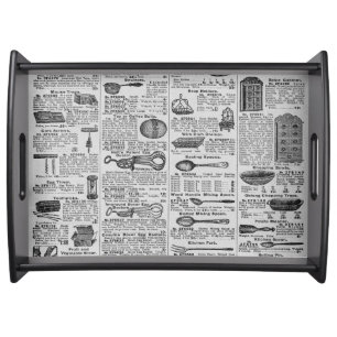 Vintage Kitchen Utensils Serving Tray