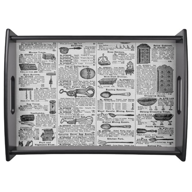 Vintage Kitchen Utensils Serving Tray (Front)