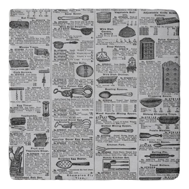 Vintage Kitchen Utensils Trivet (Front)