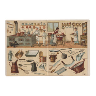 Vintage Kitchenware Illustration Placemat