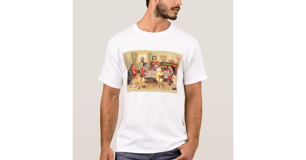 Vintage Kitsch Cats And Dogs Playing Cards Poker T Shirt Zazzle
