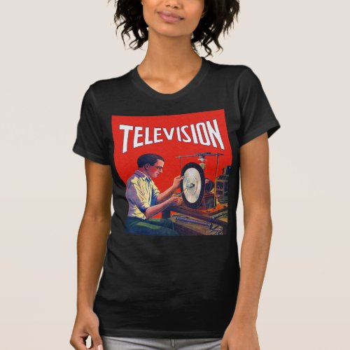 Vintage Kitsch Early TelevisionTechnology TV Set T_Shirt