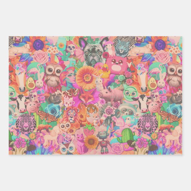 Vintage Kitschy Collage Decoupage Paper Set (Front)