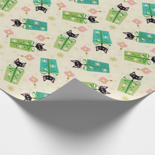 Vintage Kittens and Gift Boxes studioxtine Wrapping Paper