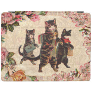 Vintage Kittens Going to School Print: Victorian iPad Smart Cover